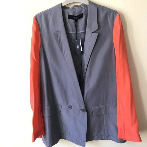 $660 TIBI "Amelia" 100% SILK Color Blocked  BLAZER. NEW with tags - Picture 1 of 4